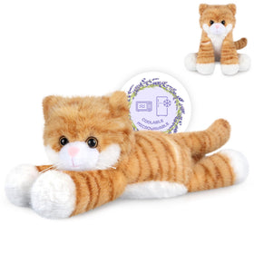SuzziPals orange cat heating plush for comforting warmth