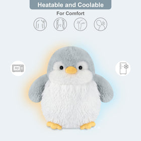 SuzziPals penguin coolable plush used for cooling relief on hot days.