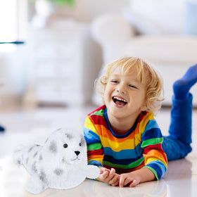SuzziPals period heating seal plush delivers gentle warmth during discomfort.