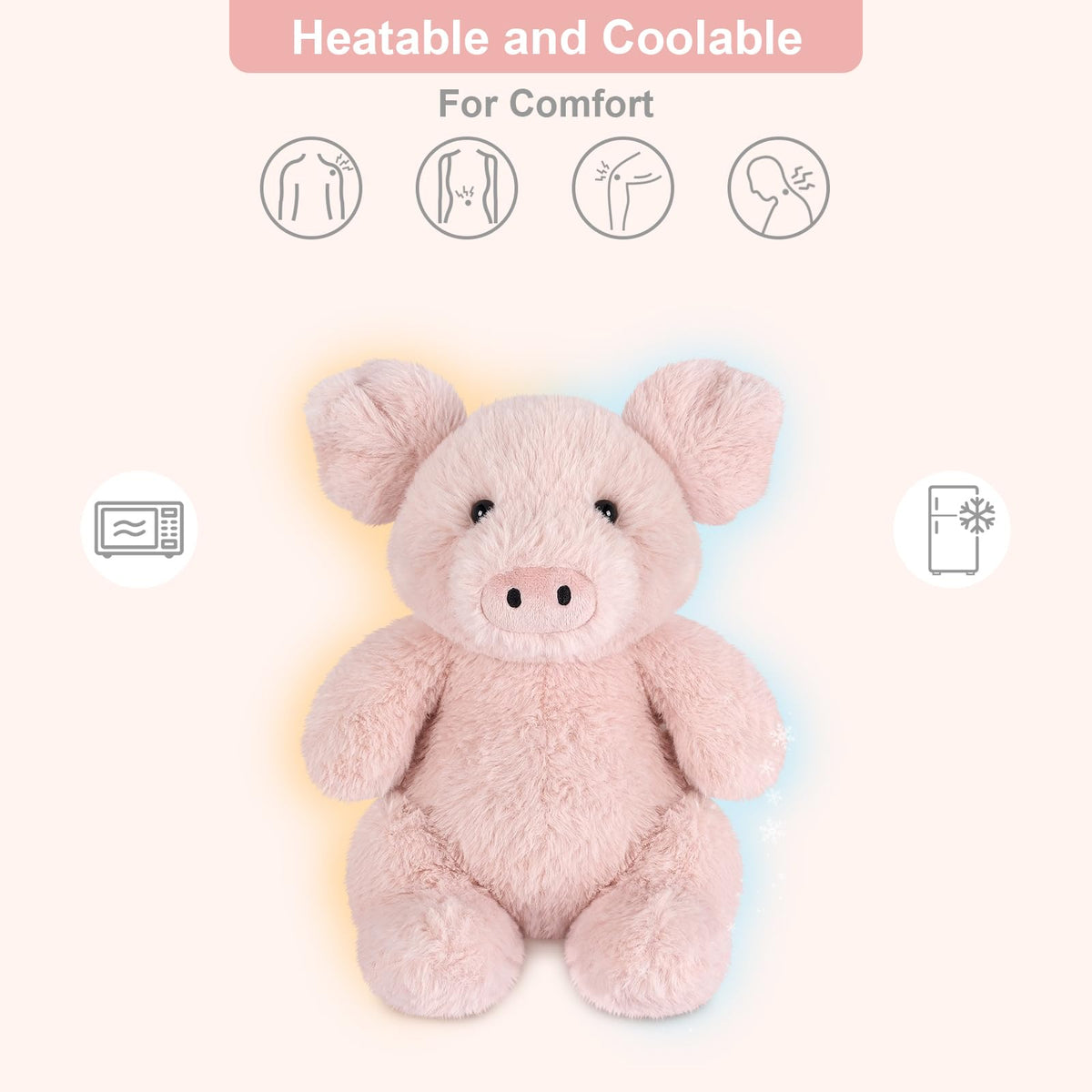 SuzziPals pig lavender-scented plush offers calming relaxation and gentle hugs