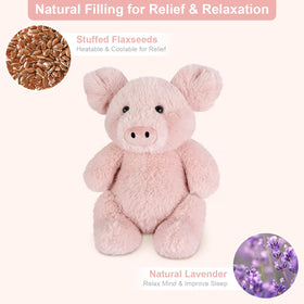 SuzziPals pig microwave-warming plush delivers soothing heat when you need it