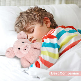 SuzziPals pig plush features soft fabric for cuddly comfort