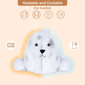 SuzziPals cooling seal plush shown as a cold pack for refreshing relief.