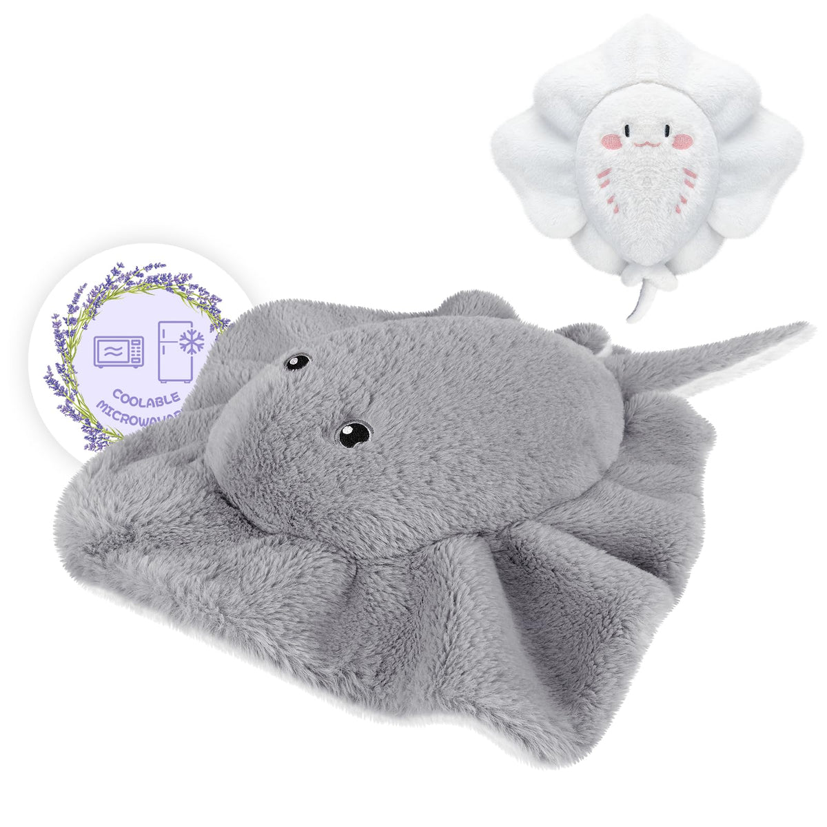 SuzziPals stingray plush soft-cozy cuddle buddy for comfort at home.
