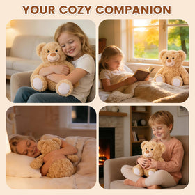 SuzziPals bear serves as a bedtime and travel-friendly buddy.