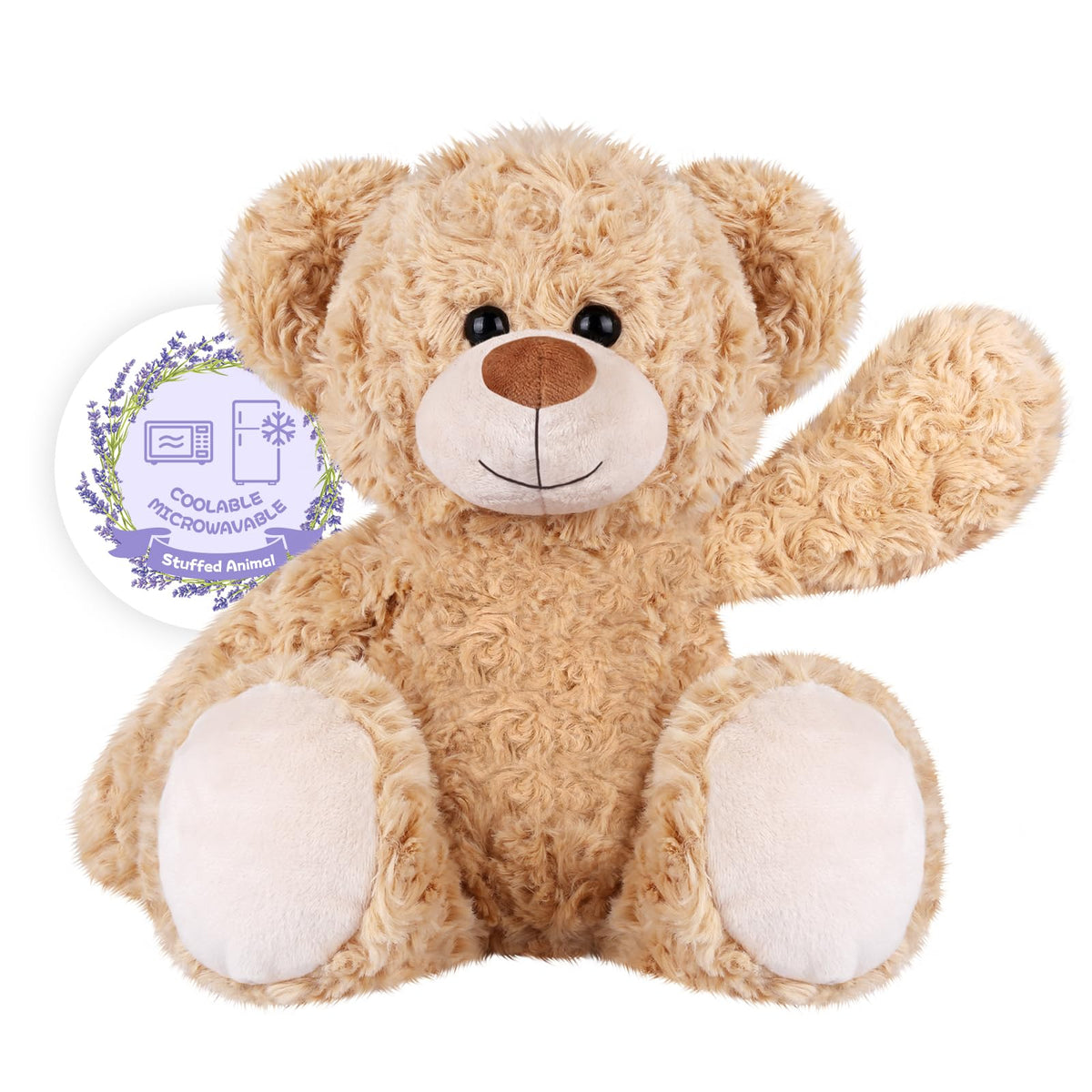 SuzziPals teddy bear microwavable heat pad for soothing comfort and cozy hugs.