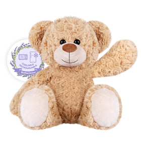 SuzziPals teddy bear microwavable heat pad for soothing comfort and cozy hugs.