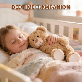 SuzziPals teddy bear acts as a secure companion for kids and adults.