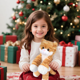 SuzziPals travel-friendly orange cat plush companion