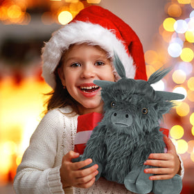 SuzziPals travel-friendly cow plush for comfort on the go