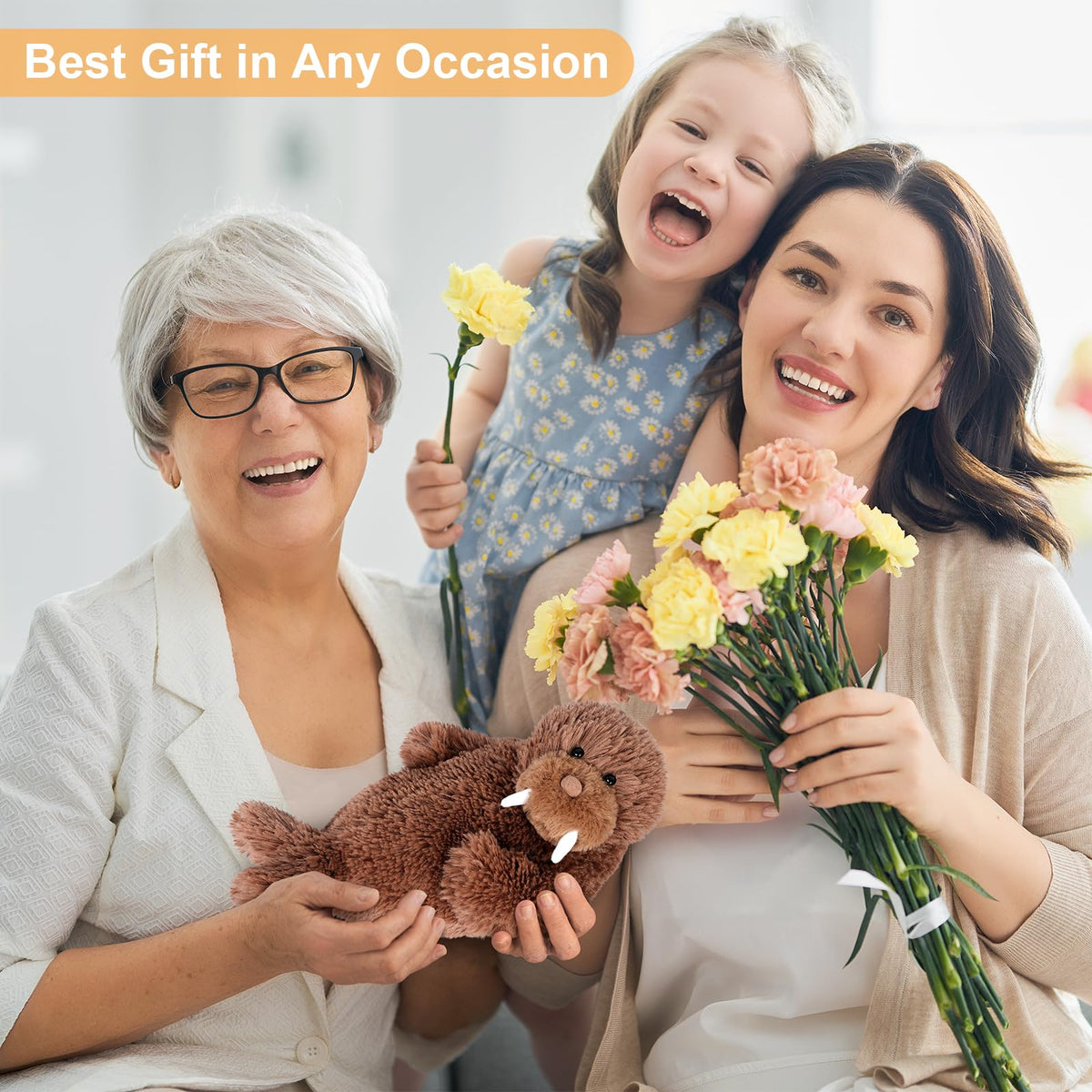 SuzziPals walrus anxiety-relief toy helps ease tension with lavender scent.