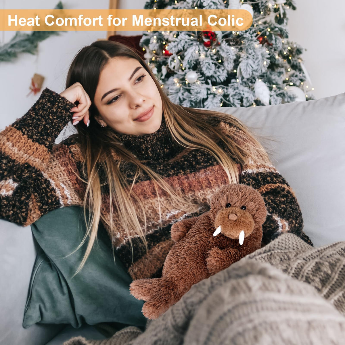 SuzziPals walrus soft plush fur for comforting bedtime routines.