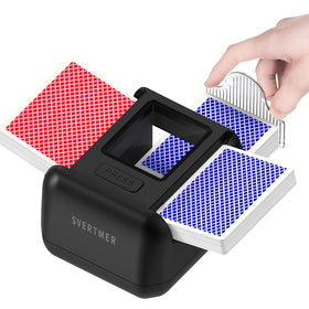 Svertmer Automatic Card Shuffler front view for hands-free shuffling.