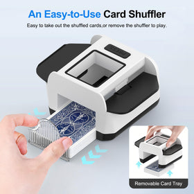 Svertmer Shuffler top view emphasizing simple one-press operation