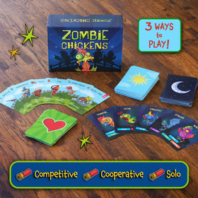 Sweet Bros Games Zombie Chickens family play showing bonding with light competition.
