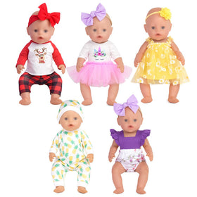 Sweet Dolly 5-piece outfits set for 15–18 inch dolls, ready for pretend play.