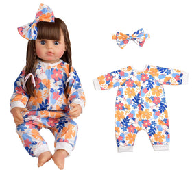 Sweet Dolly butterfly headband secures a vibrant look for playtime.