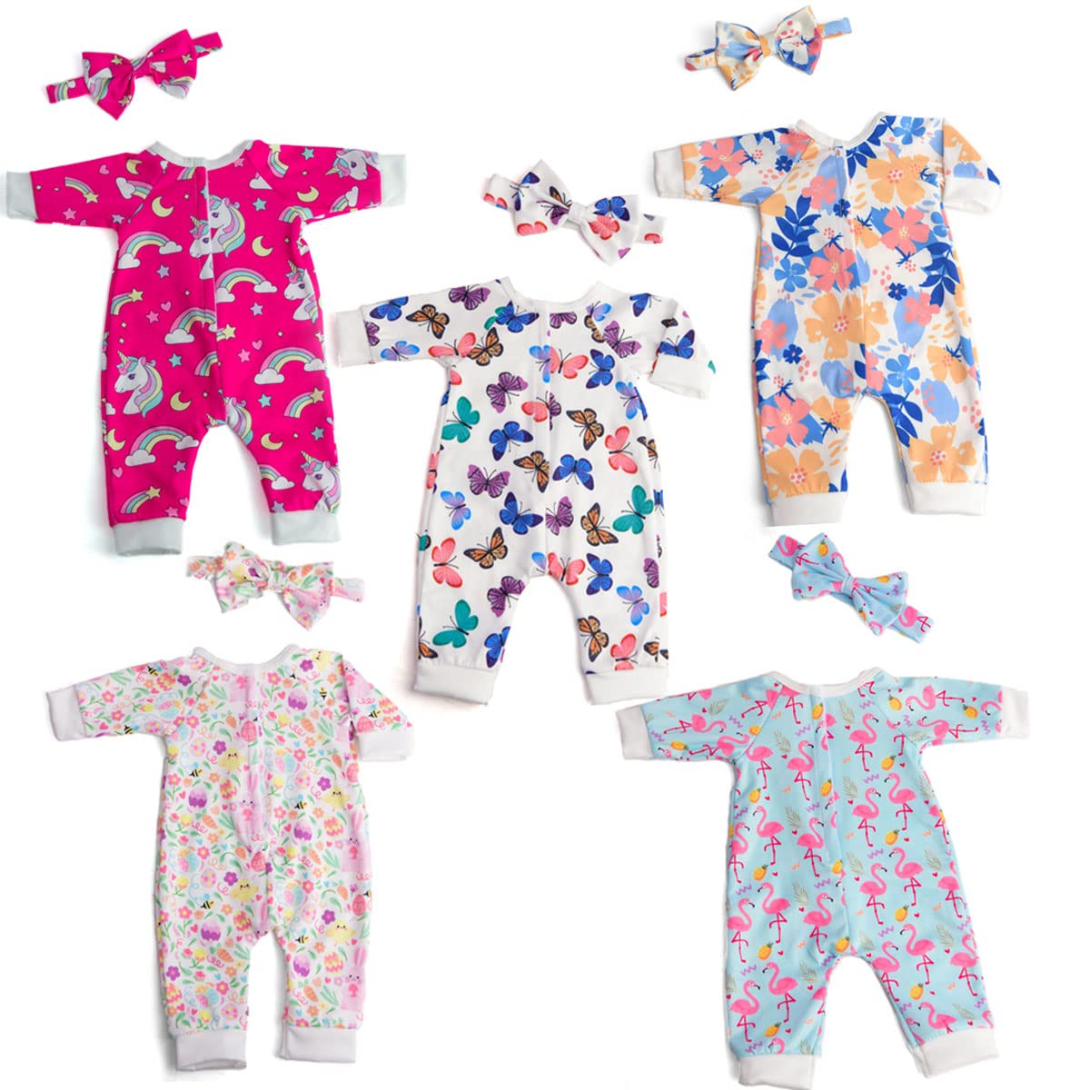 Sweet Dolly bunny jumpsuit with headband for 14-18 inch dolls, ideal for nurturing play