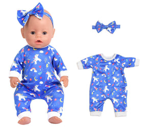 Sweet Dolly pink bunny jumpsuit and headband for 14-18 inch dolls, cute caregiving pretend.
