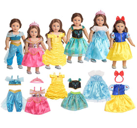 Sweet Dolly princess dresses six-sets for versatile 18-inch doll play