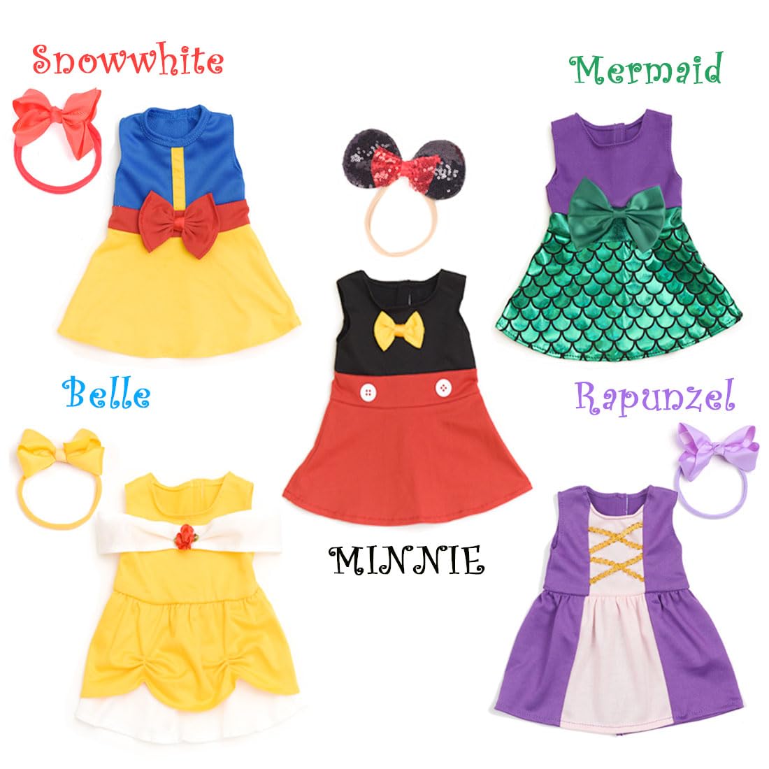 Sweet Dolly purple-green mermaid dress for 15-18 inch dolls; adds adventurous seaside flair.