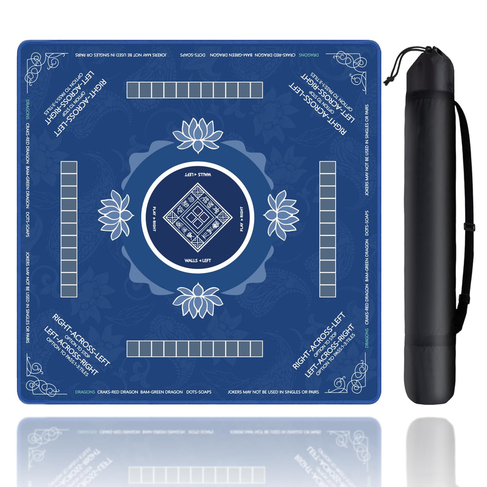 Sweetone Mahjong Mat on table surface shows a stable non-slip setup for focused play.
