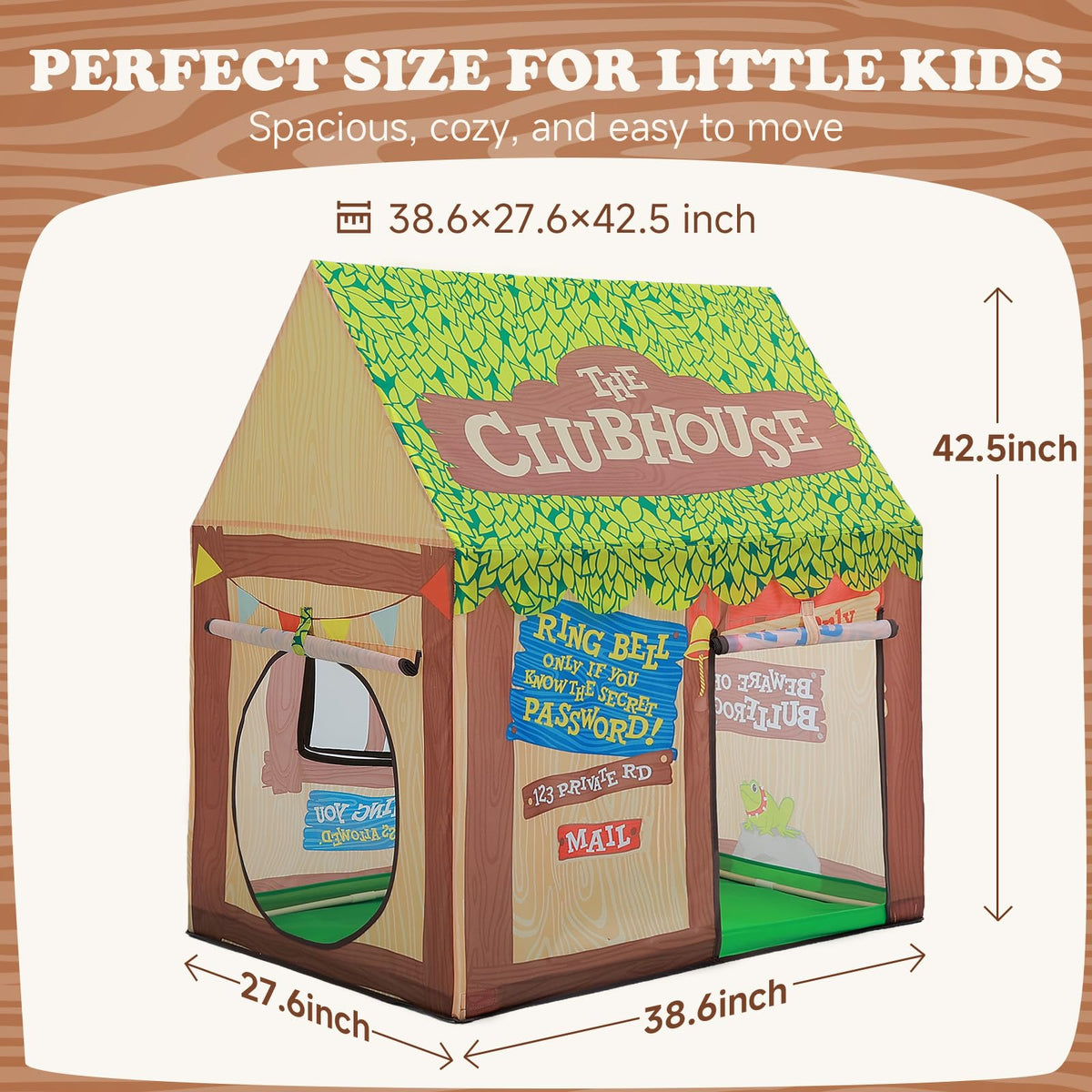 SweHouse Play Tent interior creates a private reading nook for kids.