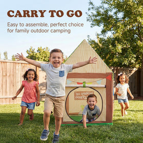 SweHouse Play Tent is portable and easy to carry for indoor or outdoor adventures.