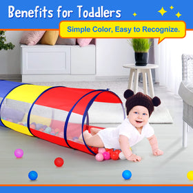 SweHouse Kids Play Tunnel with 2 mesh sides for visibility and ventilation during play.