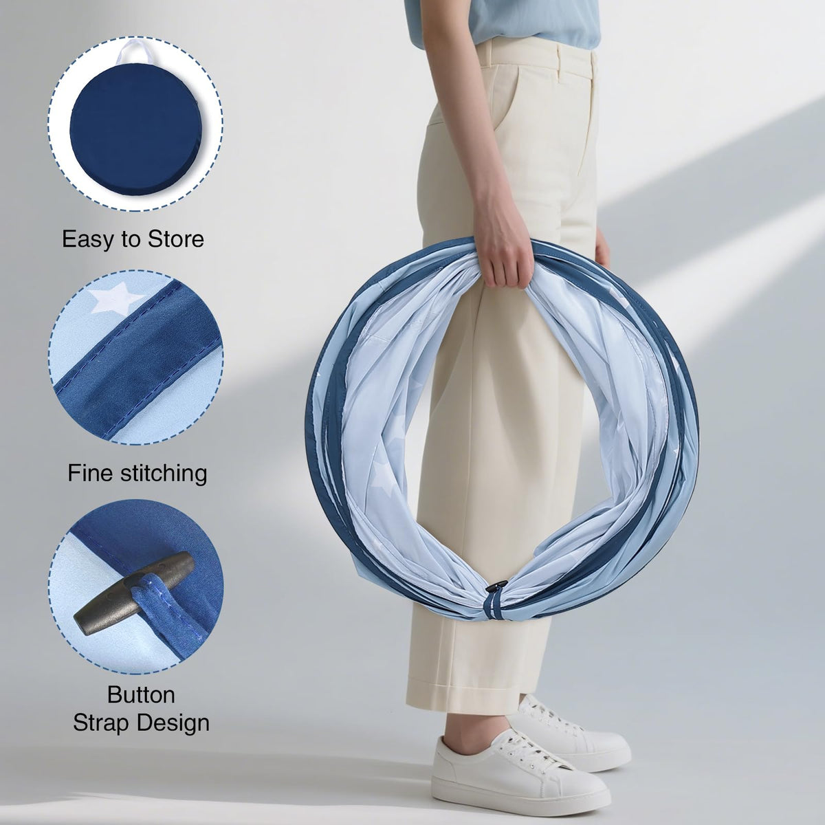 SweHouse Peachskin Tunnel compact-pack demonstrates easy setup and portability.