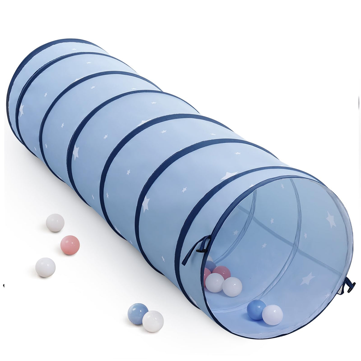 SweHouse Peachskin Tunnel front view shows a safe, soft fabric for indoor exploration.