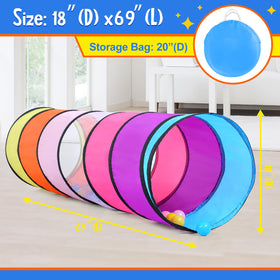 SweHouse Colorful Play Tunnel obstacle play area for imaginative games.