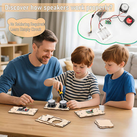 Swhmc DIY Bluetooth Speaker Kit LED lights with colorful rhythms for visual appeal