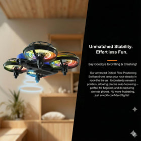 Swifsen drone lights create a colorful display during flight