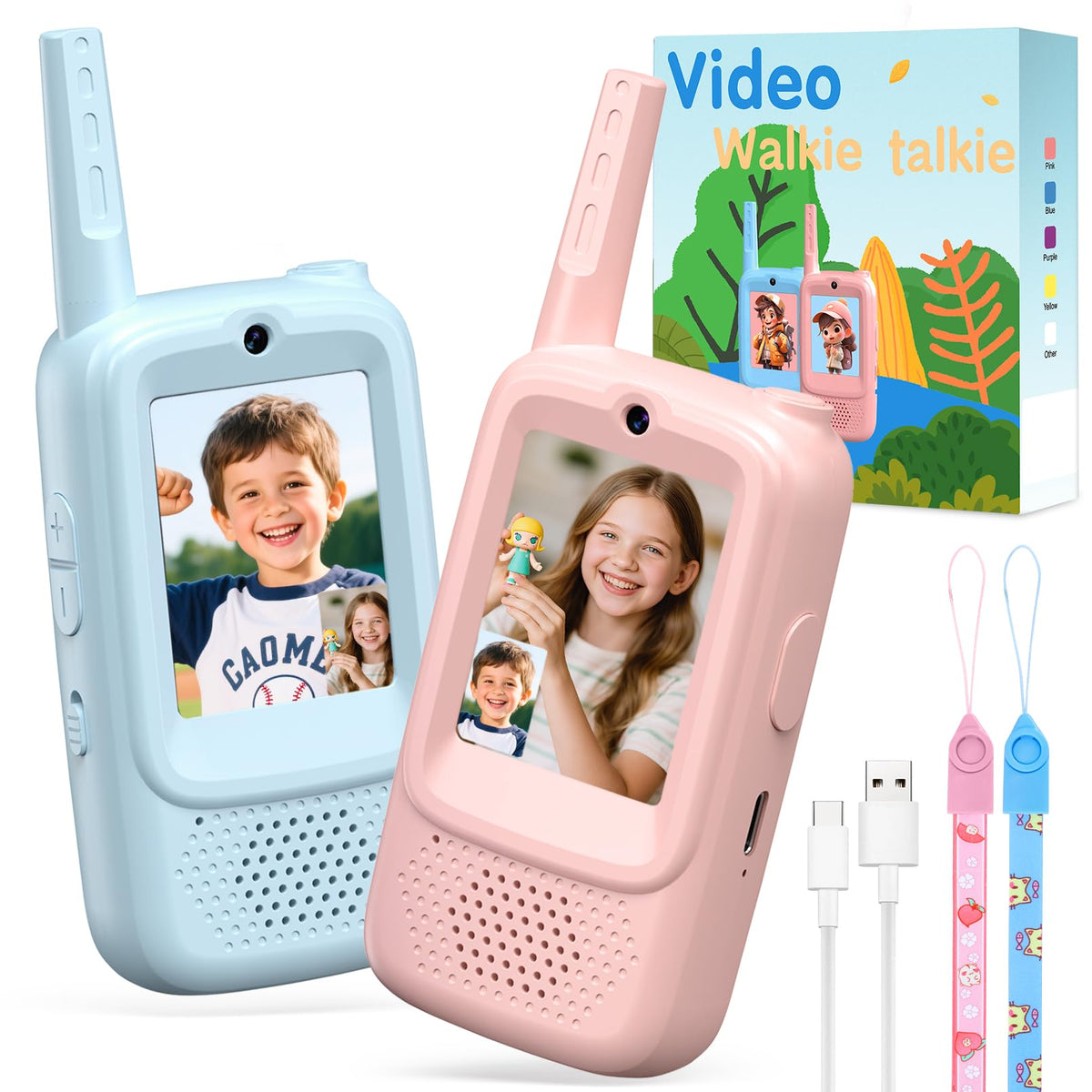 SwiftWi Kids Video Walkie Talkies with camera for real-time video chats.