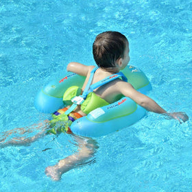 Swimbobo baby swim ring blue XL front view for safe flotation