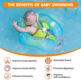 Swimbobo baby float with widened side wings to prevent rollover