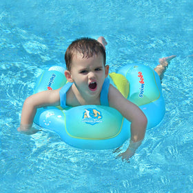 Swimbobo baby float compact when deflated for travel and storage