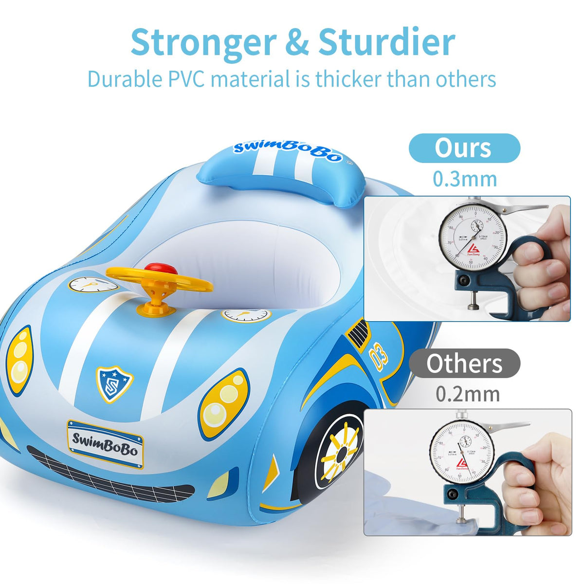 Swimbobo inflate straw image demonstrates quick setup and portability