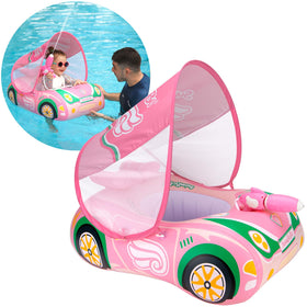Swimbobo toddler car pool float front view for safe water play and buoyant fun