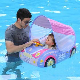 Swimbobo car float with removable canopy ready for sunny days.