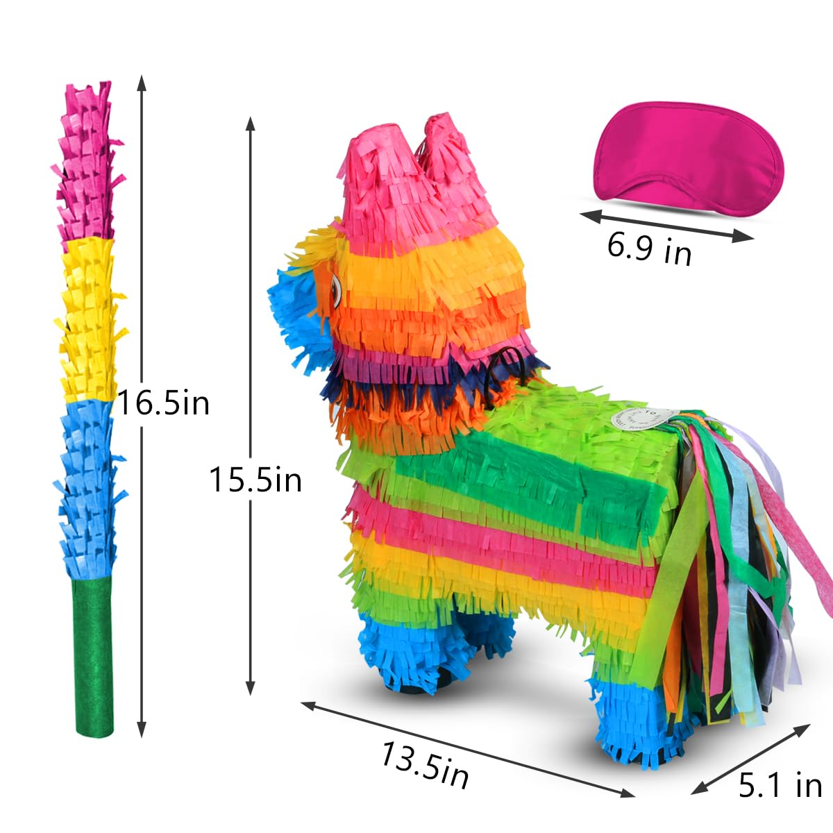 Swimee pinata fill opening shows easy loading of treats