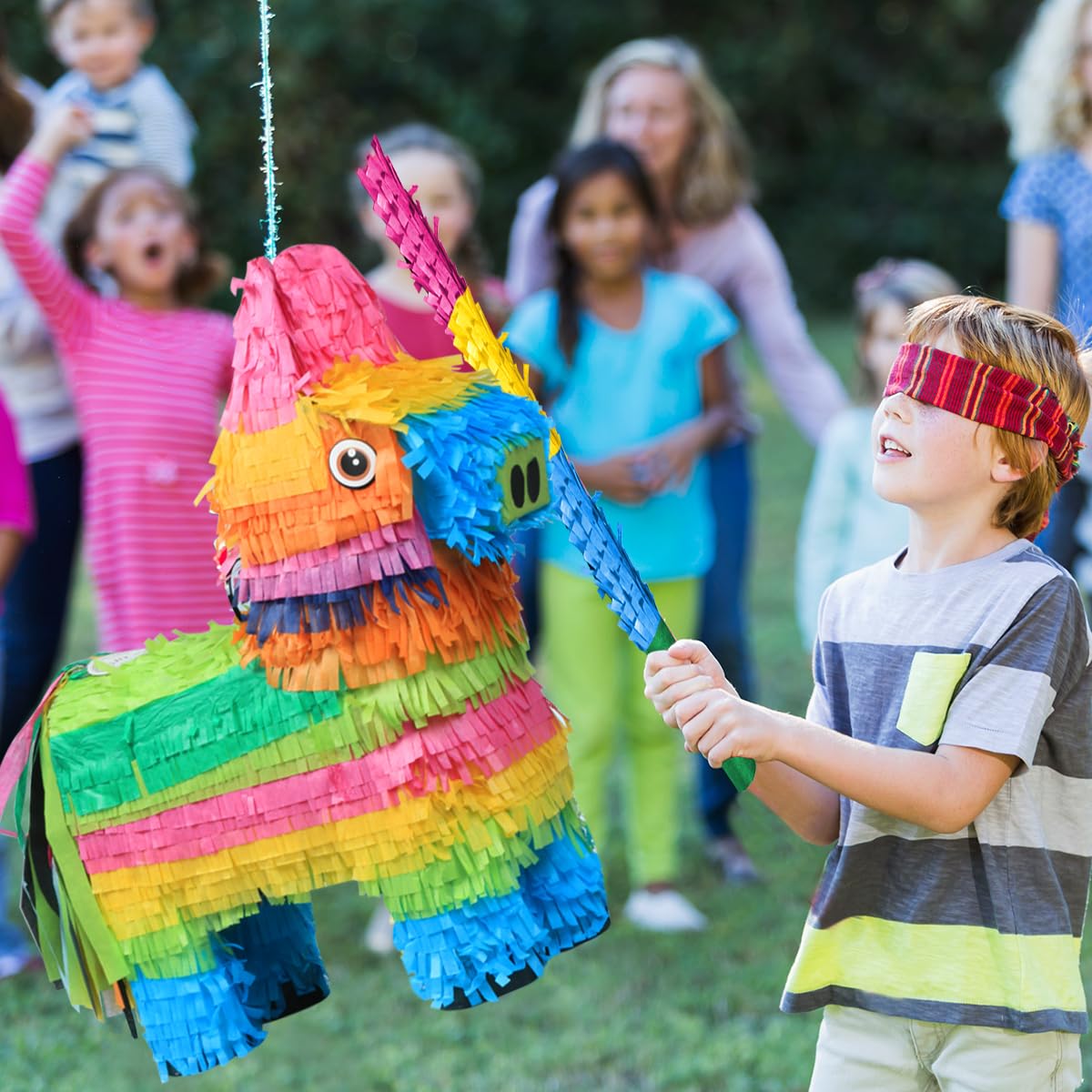 Swimee rainbow pinata stick 16.5 inches included for sturdy hits