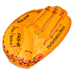 Swimline baseball glove float in a sunny pool setting for fun