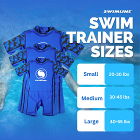 SWIMLINE buoyant foam core vest blue indicates flotation support and posture