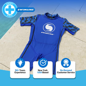 SWIMLINE buoyant zip-up vest in water blue ideal for poolside practice