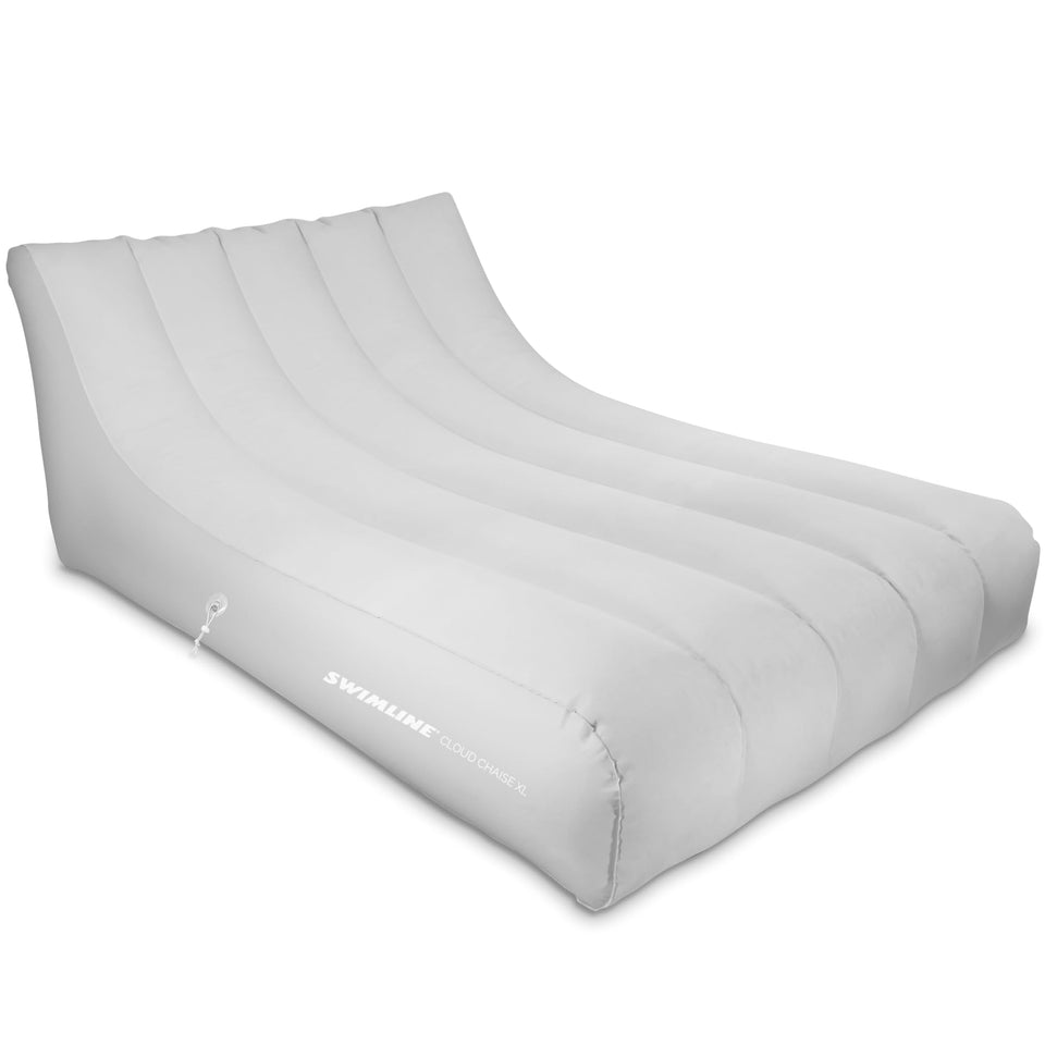 Swimline Cloud Chaise assembly enables easy poolside setup.
