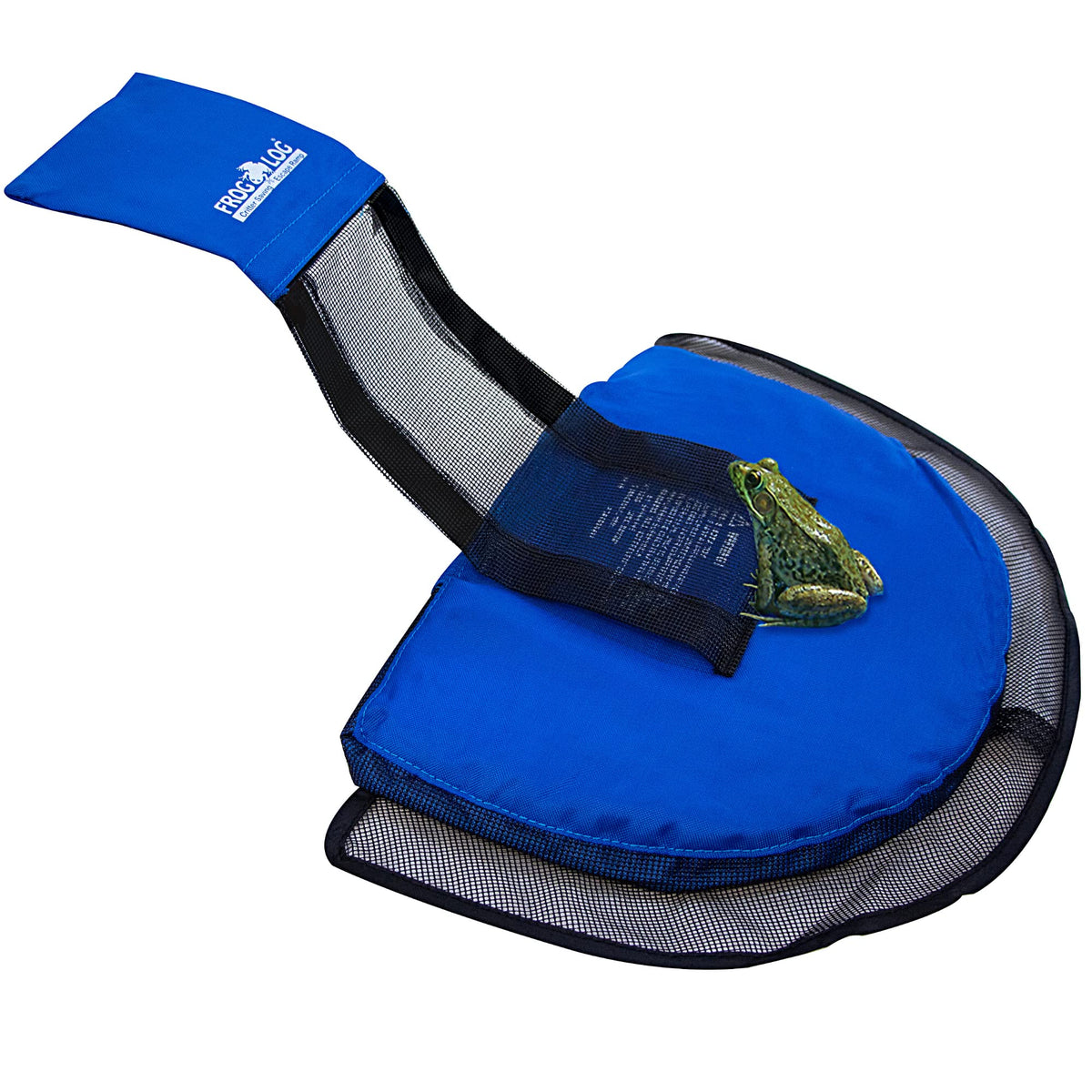 Swimline FrogLog escape ramp in blue shows a safe pool exit for small animals.
