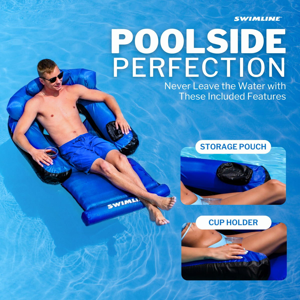 Swimline inflation-friendly construction simplifies setup for travel