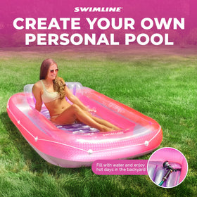Swimline Original Suntan Tub Classic Edition clear top keeps you cool as you sun